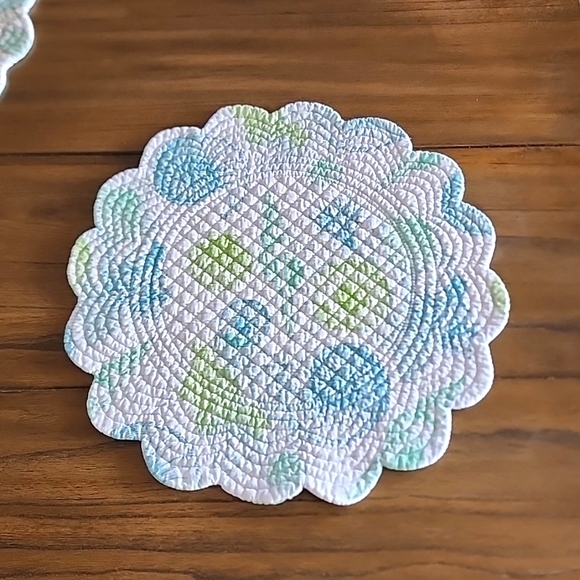 Set of 5 mismatched beach quilted placemats - Picture 9 of 12